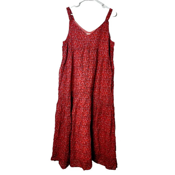 Joie Maxi Dress L Tiered Boho Cottagecore Flowy Breathable Woven Tea Rose Beach - Picture 1 of 12